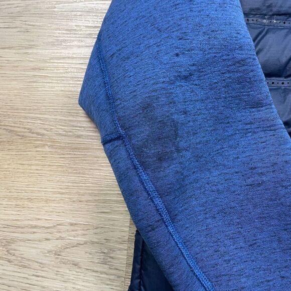 Nike Jacket Mens Medium Blue Tech Fleece Puffer Goose Down Hooded Zip - Picture 4 of 16